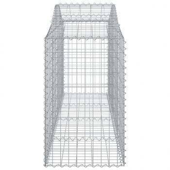 Gabionen mit Hochbogen 10 Stk. 200x50x80/100cm Verzinktes Eisen