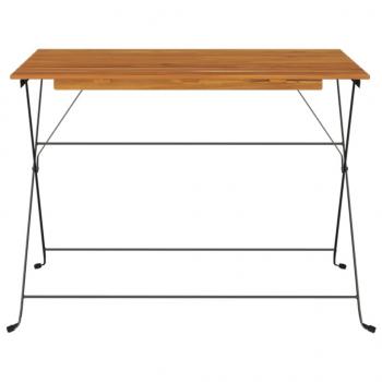 Bistrotisch Klappbar 100x54x71 cm Massivholz Akazie und Stahl