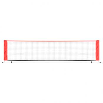 Tennisnetz Schwarz und Rot 400x100x87 cm Polyester