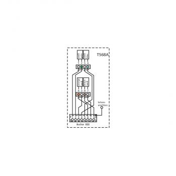 Metz Connect E-DAT modul Cat.6A 8(8) Buchse, T568A (130910-Z)