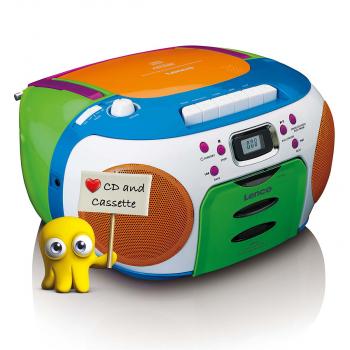 Tragbares Radio mit CD und Kassette Kids Multi Colour