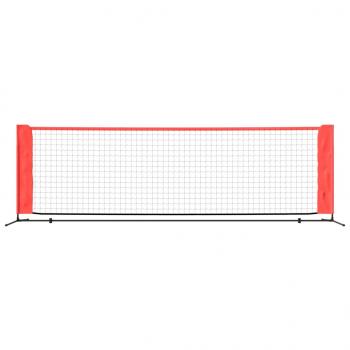 Tennisnetz Schwarz und Rot 300x100x87 cm Polyester