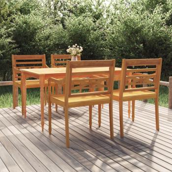 ARDEBO.de - 5-tlg. Garten-Essgruppe Massivholz Teak