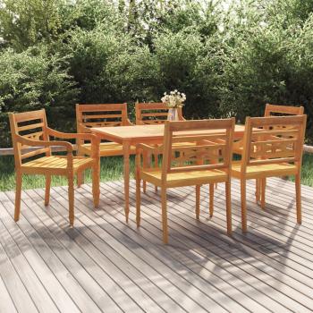 ARDEBO.de - 7-tlg. Garten-Essgruppe Massivholz Teak