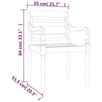 7-tlg. Garten-Essgruppe Massivholz Teak