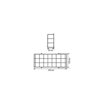 Esylux SLX/ELX BASKET GUARD WALL Schutzkorb, 44x23x8cm, weiß (EN10077265)