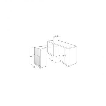 Gorenje RBIU 309 EP1 Unterbau Kühlschrank, Nischenhöhe: 82cm, 82L, Schlepptürtechnik, LED-Innenbeleuchtung