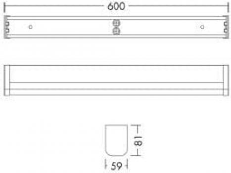 Zumtobel LED-Badezimmerspiegelleuchte, 12 Watt, 1200lm, IP44, weiß (96635661)