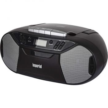 PBB 1 Compacte tragbare Boombox mit CD-Player, Kassettendeck und FM-Radio