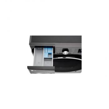 LG F6WV710P2S 10,5 kg Waschmaschine, 1400U/Min, 60cm breit, Kindersicherung, AI DD, 6 Motion, Aqua Lock, Steam, Metallic Black Steel