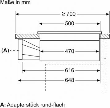 Siemens ED611BGA6 iQ300 Induktionskochfeld mit Dunstabzug+Flachkanal (ED611BS16E+HZ9VDSB4), 60cm breit, Rahmenlos aufliegend, schwarz