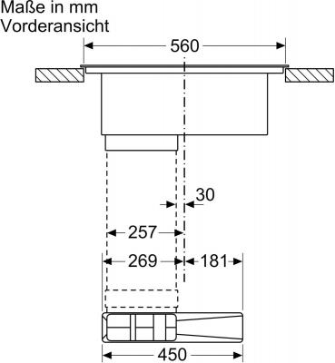 Siemens ED611BGA6 iQ300 Induktionskochfeld mit Dunstabzug+Flachkanal (ED611BS16E+HZ9VDSB4), 60cm breit, Rahmenlos aufliegend, schwarz