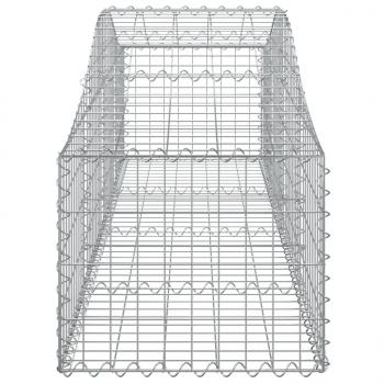 Gabionen mit Hochbogen 9 Stk. 200x50x40/60 cm Verzinktes Eisen