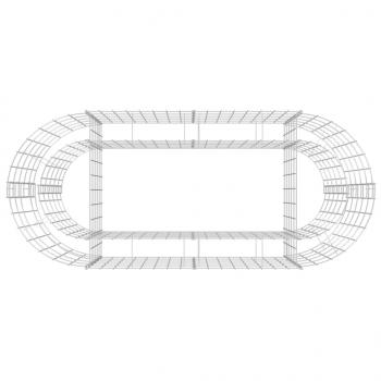 Gabionen-Hochbeet Verzinktes Eisen 120x50x50 cm