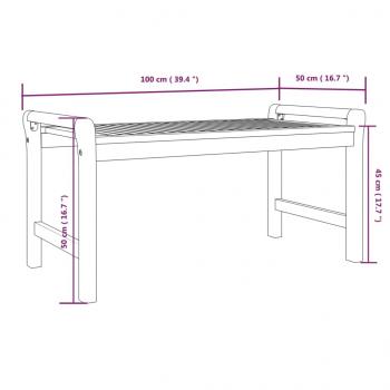 2-tlg. Garten-Lounge-Set mit Cremeweißen Kissen Massivholz