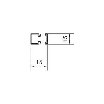 Hager LF1501509016 Leitungsführungskanal aus PVC LF 15x15mm verkehrsweiß