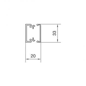 Hager LF2003507030 Leitungsführungskanal aus PVC LF 20x35mm steingrau