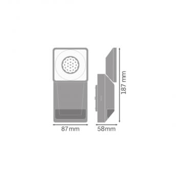 LEDVANCE Sensor Strahler ENDURA PRO SPOT SENSOR 8W 840 IP55 WT, 750lm, 4000K, weiß (4058075228863)