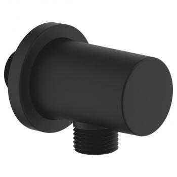 ARDEBO.de GROHE Rainshower Wandanschlussbogen, runde Rosette, Außengewinde, eigensicher, phantom black (22118KF0)