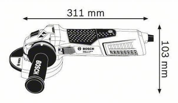 Bosch GWS19-125CIE Professional Winkelschleifer (060179P002), Ø 125 mm, 1900 W