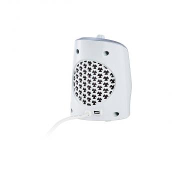 EWT Keramik Heizlüfter DDF 250 W, Tisch Heizlüfter, USB Anschluss, weiß (377480)