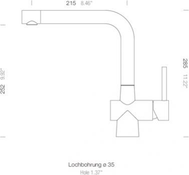 Schock Laios Einhebelmischer, hoher Festauslauf, Hochdruck, Cristadur, bronze (517000BRO)