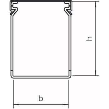 OBO Bettermann Verdrahtungskanal 60x100x2000, PVC, steingrau, RAL 7030 (2 m)