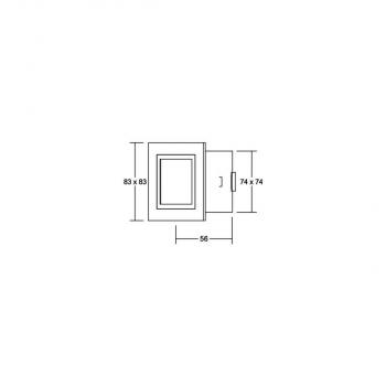 Brumberg LED-Wandeinbauleuchte, 1,2W, 40lm, 3000K, aluminium matt (P3730WW)