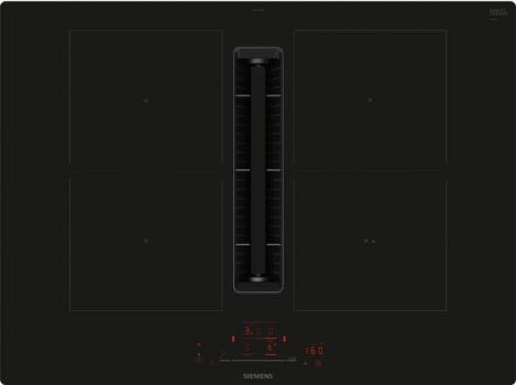 ARDEBO.de Siemens ED711HQ26E iQ500 Induktionskochfeld mit Dunstabzug, 70cm breit, Rahmenlos aufliegend, schwarz