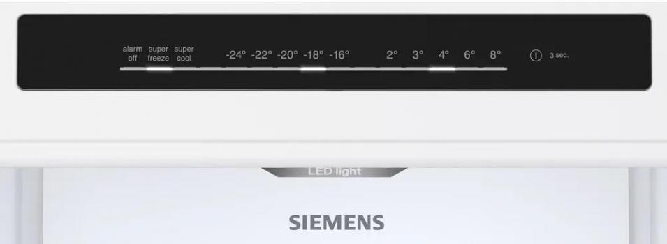 Siemens KG36N2IBF iQ300 Stand Kühl-Gefrierkombination, 60cm breit, 321 L, noFrost, multiAirflow-System, dimLight, gebürsteter Stahl AntiFingerprint