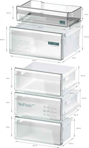 Siemens KG36N2IBF iQ300 Stand Kühl-Gefrierkombination, 60cm breit, 321 L, noFrost, multiAirflow-System, dimLight, gebürsteter Stahl AntiFingerprint