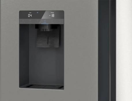 Siemens KF96IAPEA iQ500 Stand Kühl-Gefrierkombination, 90,5 cm breit, 574 L, noFrost, Wassertank, Trinkwasser -/Crushed Ice -/Eiswürfelspender, gebürsteter Stahl AntiFingerprint