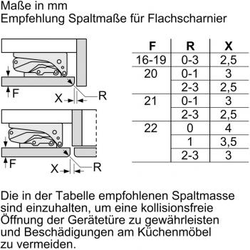 Siemens KU22LADD0 iQ500 Unterbau Kühlschrank, Nischenhöhe 82 cm, 110 L, Flachscharnier mit Softeinzug, super Cooling, LED-Beleuchtung, safety Glas