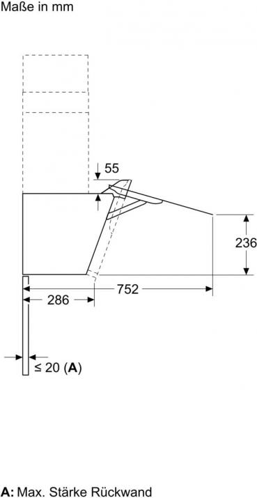 Siemens LC67KFN60 iQ300 A+ Kopffreihaube, 60 cm breit, 768 m³/h, cook Connect System, iQdrive Motor, Leistung 3-stufig + 1 Intensiv, Klarglas, schwarz bedruckt