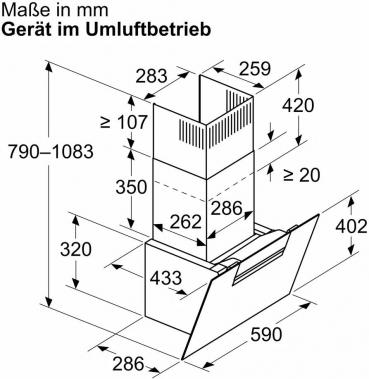 Siemens LC67KFN60 iQ300 A+ Kopffreihaube, 60 cm breit, 768 m³/h, cook Connect System, iQdrive Motor, Leistung 3-stufig + 1 Intensiv, Klarglas, schwarz bedruckt