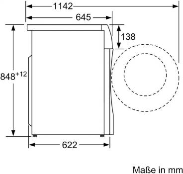 Siemens WN54C2A40 iQ700 10,5/6 kg Waschtrockner, 60 cm breit, 1400 U/min, aquaStop, i-Dos, autoDry-Technologie, smartFinish, weiß