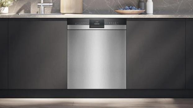 Siemens SN43ES22CE iQ300 Unterbau-Geschirrspüler, 60 cm breit, 14 Maßgedecke, aquaStop, HomeConnect, varioSpeed Plus, dosierAssistent, gebürsteter Stahl