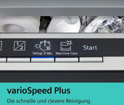 Siemens SN43ES22AE iQ300 Unterbau-Geschirrspüler, 60 cm breit, 13 Maßgedecke, aquaStop, HomeConnect, varioSpeed Plus, dosierAssistent, gebürsteter Stahl