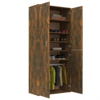 Schuhschrank Räuchereiche 80x39x178 cm Holzwerkstoff