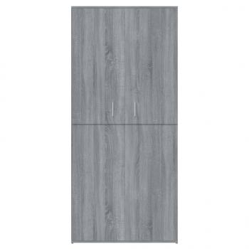 Schuhschrank Grau Sonoma 80x39x178 cm Holzwerkstoff