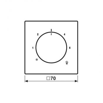 Jung Serie LS Abdeckung für Thermostat, Thermoplast, weiß (LS1749BF)