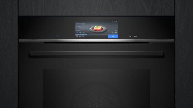 Siemens HB778G3B1 iQ700 A+ Einbau-Backofen, 60 cm breit, 71L, ActiveClean, cookControlPro, Home Connect , TFT-Full-Touchdisplay Pro, schwarz/edelstahl