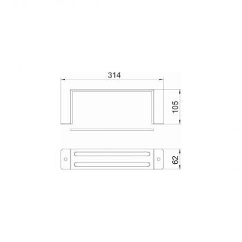 OBO Bettermann BSKM-VD 1025RW Verbinder mit Dichtung, für Wand- und Deckenmontage, 100x250mm (7216633)