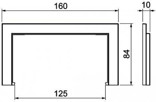 OBO Bettermann BRK WA70130 rws Wandanschlussblende, Signa Base, 84x160x10mm, reinweiß (6132801)