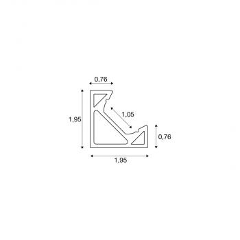 SLV GRAZIA 10 EDGE Profil, 2m, alu (1004889)