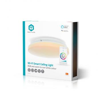 SmartLife Deckenleuchte | Wi-Fi | RGB / Warm bis kühlen weiß | Rund | Durchmesser: 260 mm | 1820 lm | 2700 - 6500 K | IP44 | Energieklasse: F | Android? / IOS