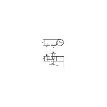 Bettermann 822/10 Befestigungsschelle, einlappig, 10mm, Stahl, tauchfeuerverzinkt (1014013)