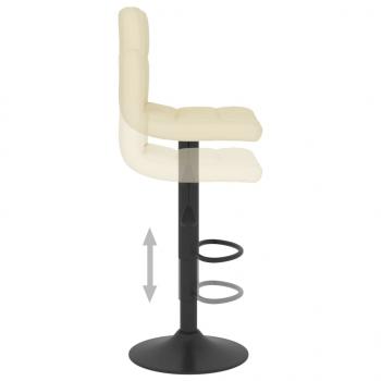 Barhocker 2 Stk. Creme Stoff