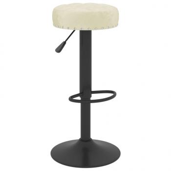 Barhocker 2 Stk. Creme Samt