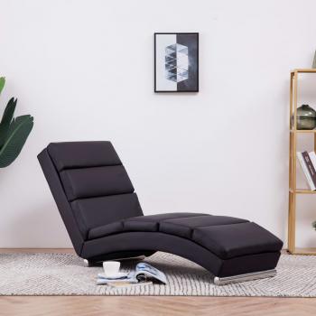 ARDEBO.de - Chaiselongue Braun Kunstleder